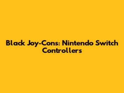 Black Joy-Cons: Nintendo Switch Controllers