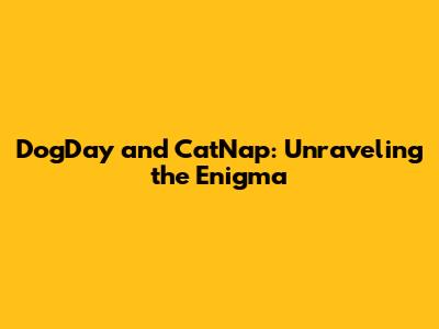 DogDay and CatNap: Unraveling the Enigma
