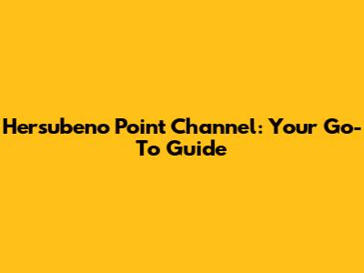 Hersubeno Point Channel: Your Go-To Guide
