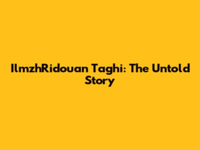 IlmzhRidouan Taghi: The Untold Story