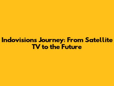 Indovision's Journey: From Satellite TV to the Future