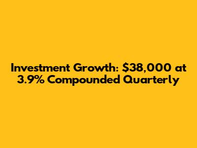 Investment Growth: $38,000 at 3.9% Compounded Quarterly