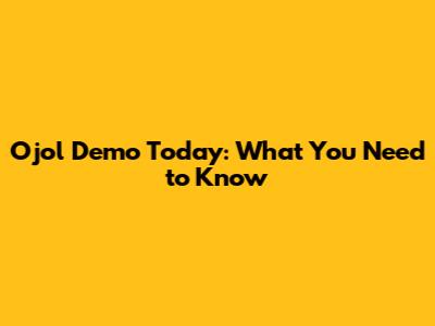 Ojol Demo Today: What You Need to Know