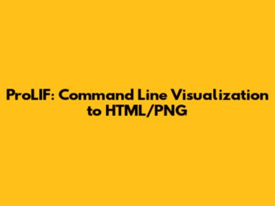 ProLIF: Command Line Visualization to HTML/PNG