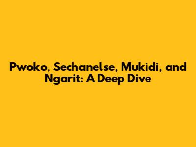 Pwoko, Sechanelse, Mukidi, and Ngarit: A Deep Dive