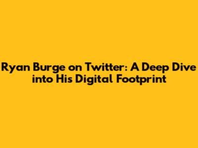 Ryan Burge on Twitter: A Deep Dive into His Digital Footprint