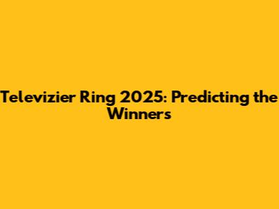Televizier Ring 2025: Predicting the Winners