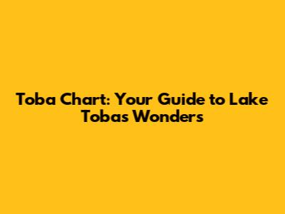 Toba Chart: Your Guide to Lake Toba's Wonders